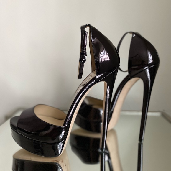 New Jimmy Choo Max 150 Black Patent Leather Open
Toe Platform Sandals 41 $1,095 - Picture 13 of 13